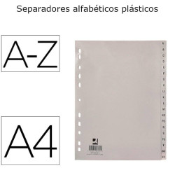Separadores alfabéticos plásticos