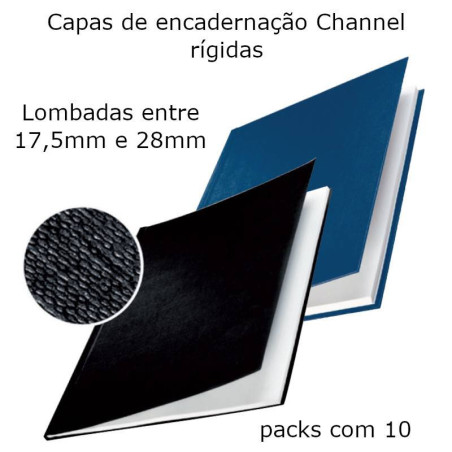 Capas de encadernação Channel rígidas