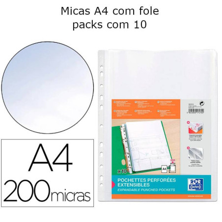 Micas A4 com fole