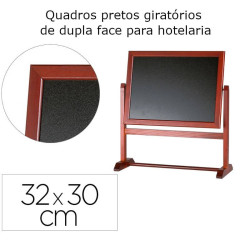 Quadros pretos giratórios de dupla face para hotelaria
