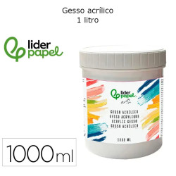 Gesso Acrílico Preparador de Superfícies LIDERPAPEL 1 L