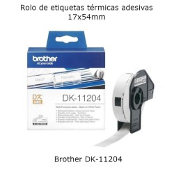Etiquetas Brother DK-11204, 17x54mm (rolos com 400)