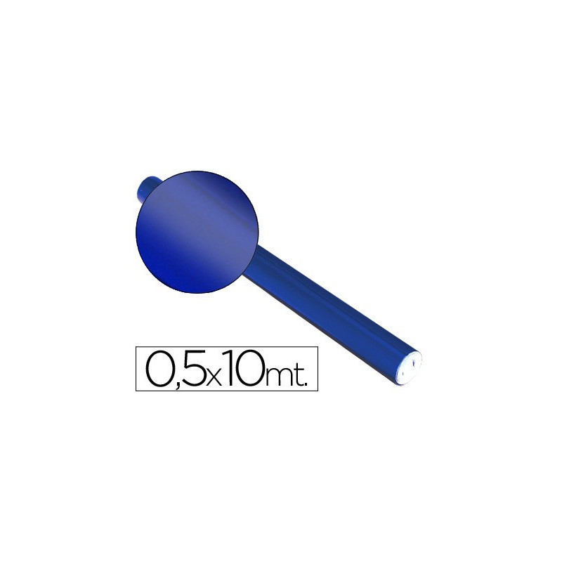 Rolos de papel metalizado azul