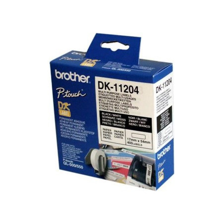 Etiquetas Brother DK-11204, 17x54mm (rolos com 400)