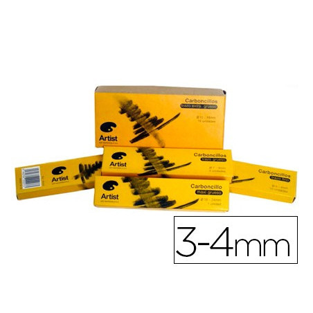 Paus de carvão vegetal finos