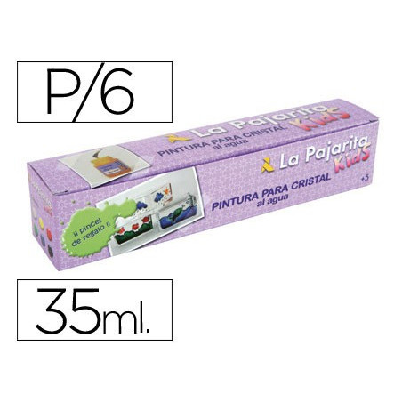 Kits de pintura para vidro com 6 cores sortidas