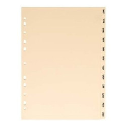 Separadores em cartolina mensais