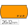 Rolos de etiquetas laranja para preços 26x12 mm