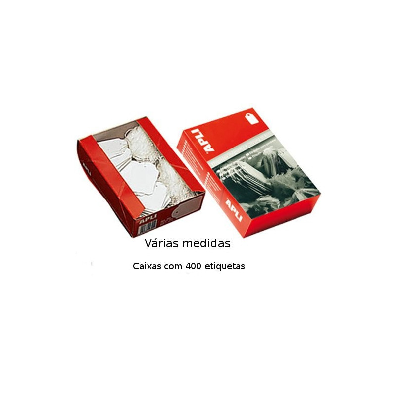 Etiquetas com fio grandes