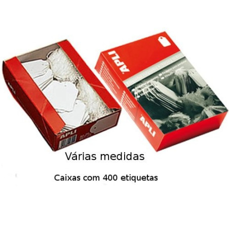 Etiquetas com fio grandes