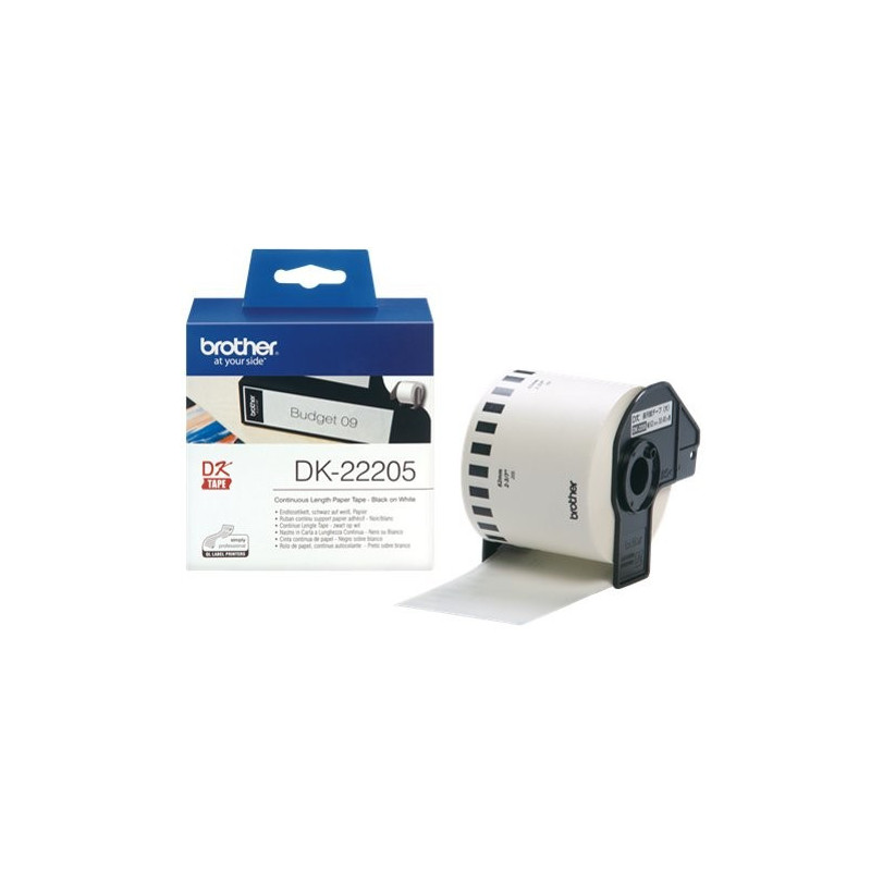Rolos de papel autocolante Brother DK-22205