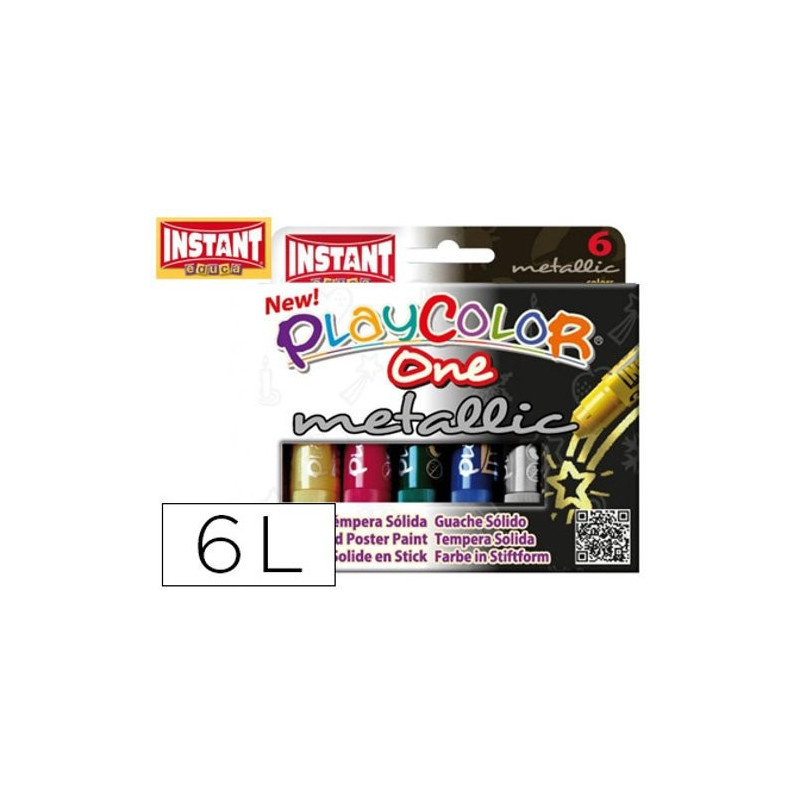 Guaches em baton de cores metálicas