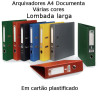 Arquivadores Documenta A4 coloridos lombada larga