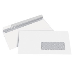 Envelopes brancos 110X220mm com janela