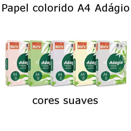 Papel Adágio A4 de cores suaves