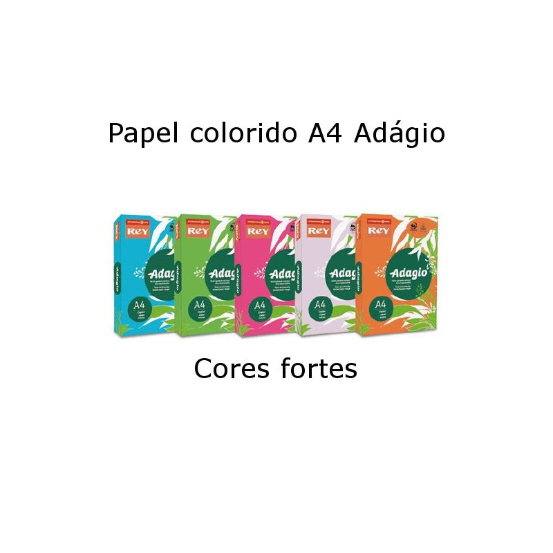 Papel A4 colorido 80 gr. - Cores intensas
