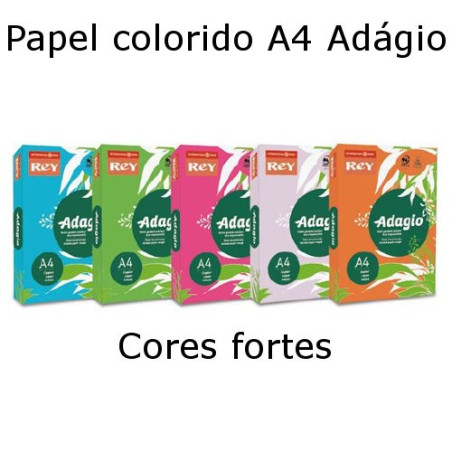 Papel A4 colorido 80 gr. - Cores intensas