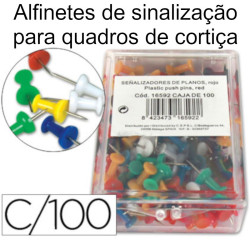 Alfinetes de sinalização para quadros de cortiça