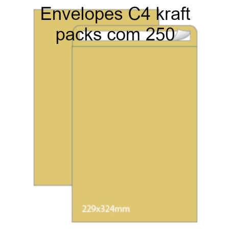 Envelopes C4 kraft