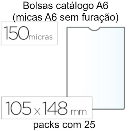 Bolsas catálogo A6 transparentes