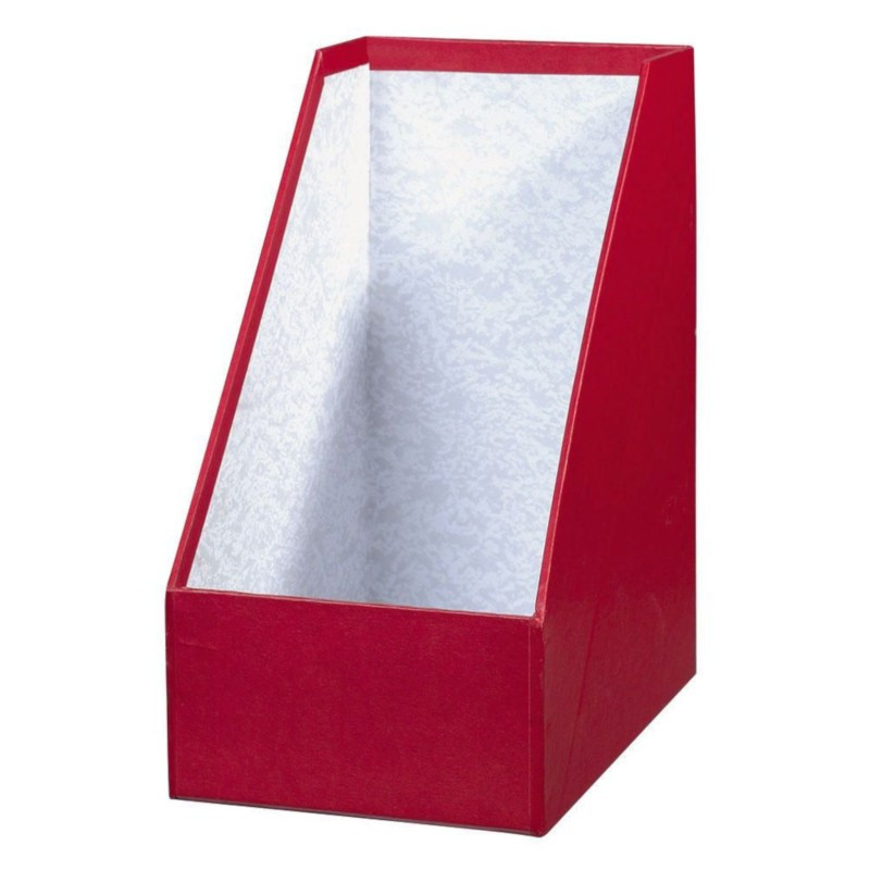 Porta revistas largo vermelho em cartão