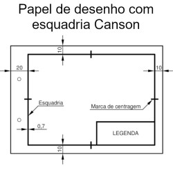 Papel de desenho com esquadria Canson
