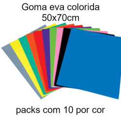 Goma eva colorida 50x70cm