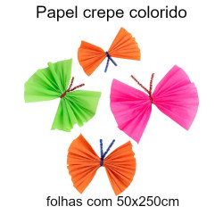 Papel crepe colorido
