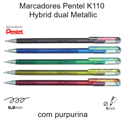 Pentel K110 Hybrid Dual Metallic
