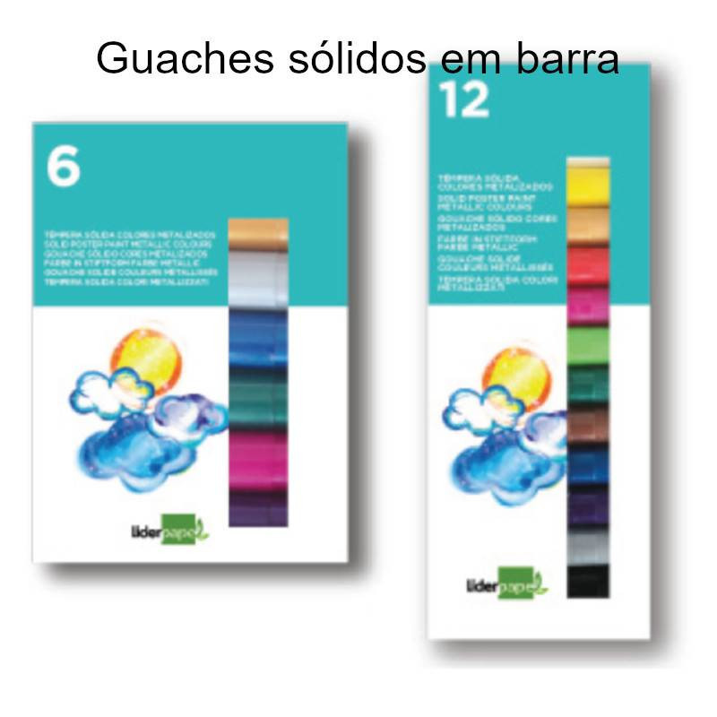 Guaches sólidos em barra