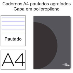 Cadernos A4 pautados agrafados Série 360º
