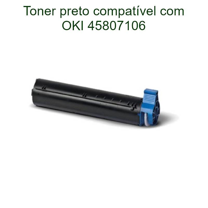 Toner compatível com OKI 45807106 preto