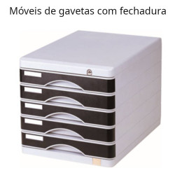 Móveis de secretária com gavetas e fechadura