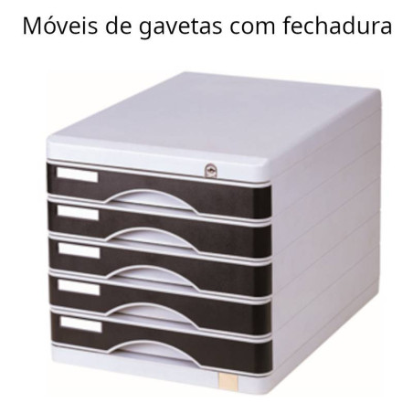 Móveis de secretária com gavetas e fechadura