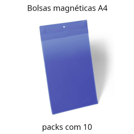 Bolsas A4 magnéticas com janela transparente