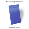 Bolsas A4 magnéticas com janela transparente