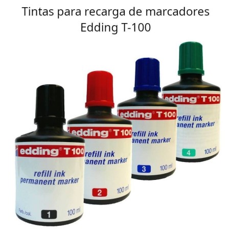 Tintas permanentes Edding T-100 para recarregar marcadores