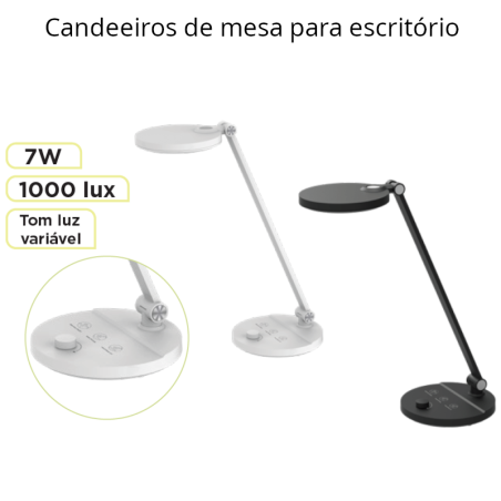 Candeeiros de mesa para escritório