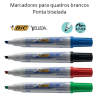 Marcadores para quadro branco ponta biselada Bic Velleda