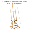 Cavalete de Estúdio em Madeira para Pintura Artist Studio (182 cm)