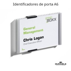 Identificadores em alumínio e acrílico para portas