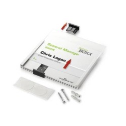 Identificadores em alumínio e acrílico para portas