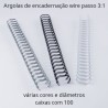 Argolas metálicas de encadernação passo 3:1