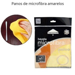 Panos microfibra amarelos 36x36 cm