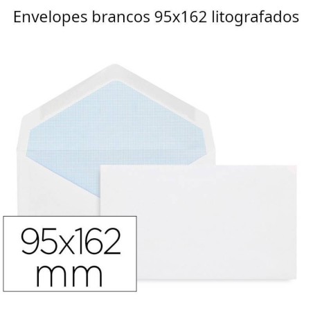Envelopes americanos 95x162mm pack com 25