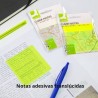 Blocos de notas adesivas removíveis translúcidas 76x76mm