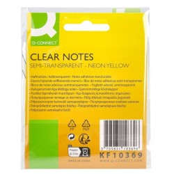 Blocos de notas adesivas removíveis translúcidas 76x76mm