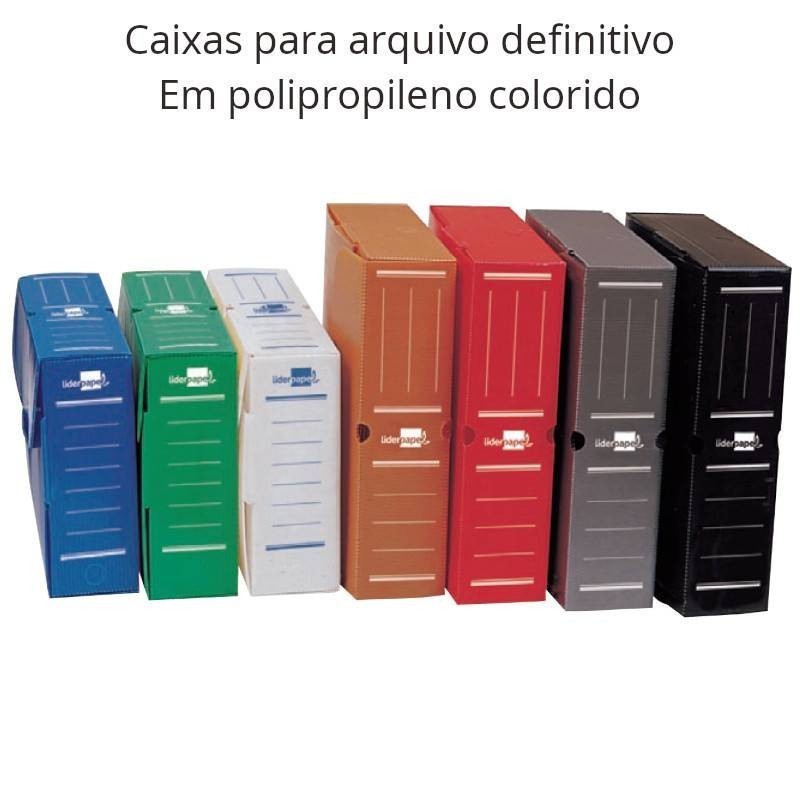 Caixas de arquivo definitivo em polipropileno colorido