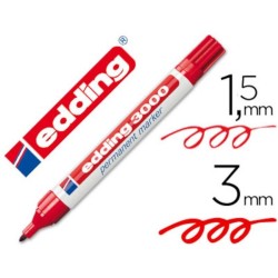 Marcadores Edding 3000 vermelhos
