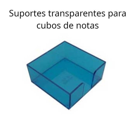 Suportes transparentes para blocos de notas